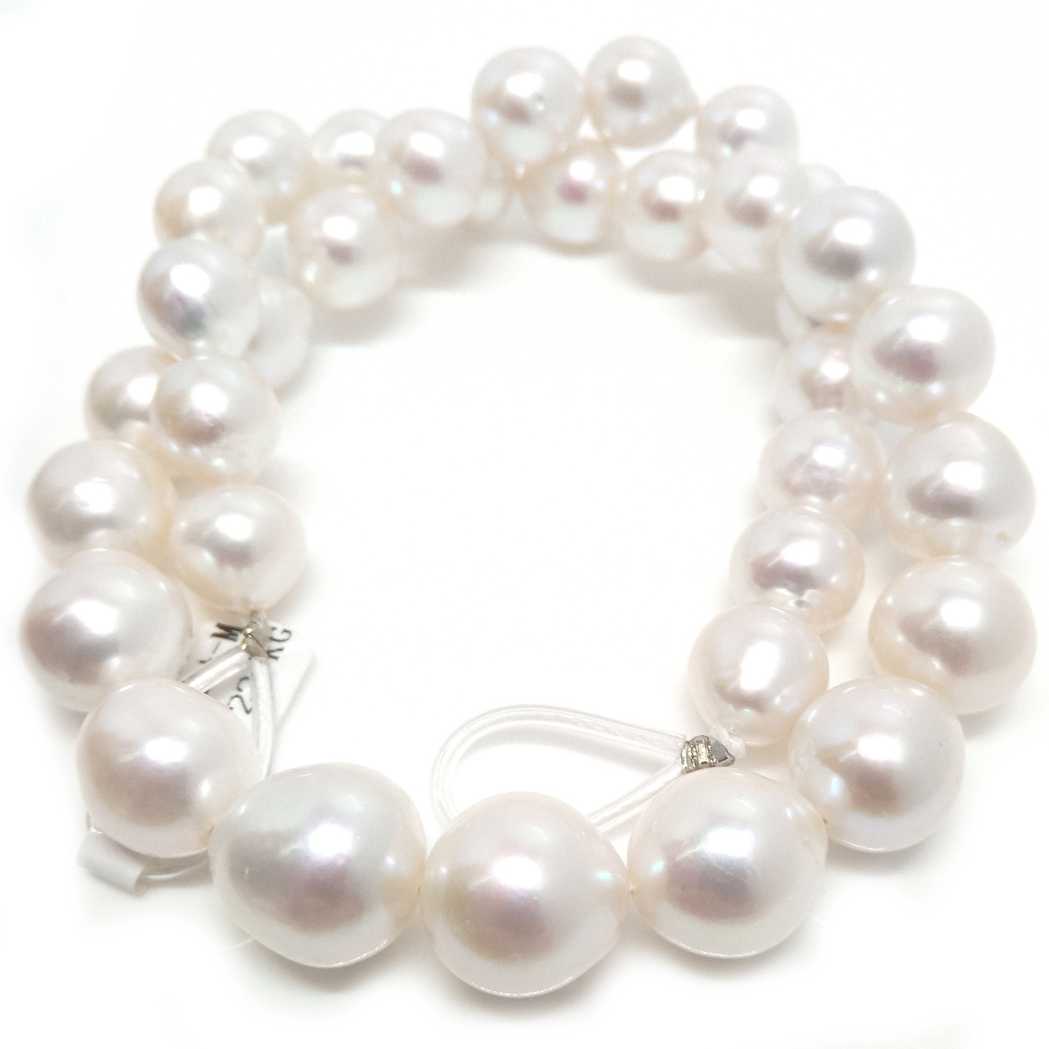 White 10.6-12.9mm EdisonDrip Shape Elliptical Pearls